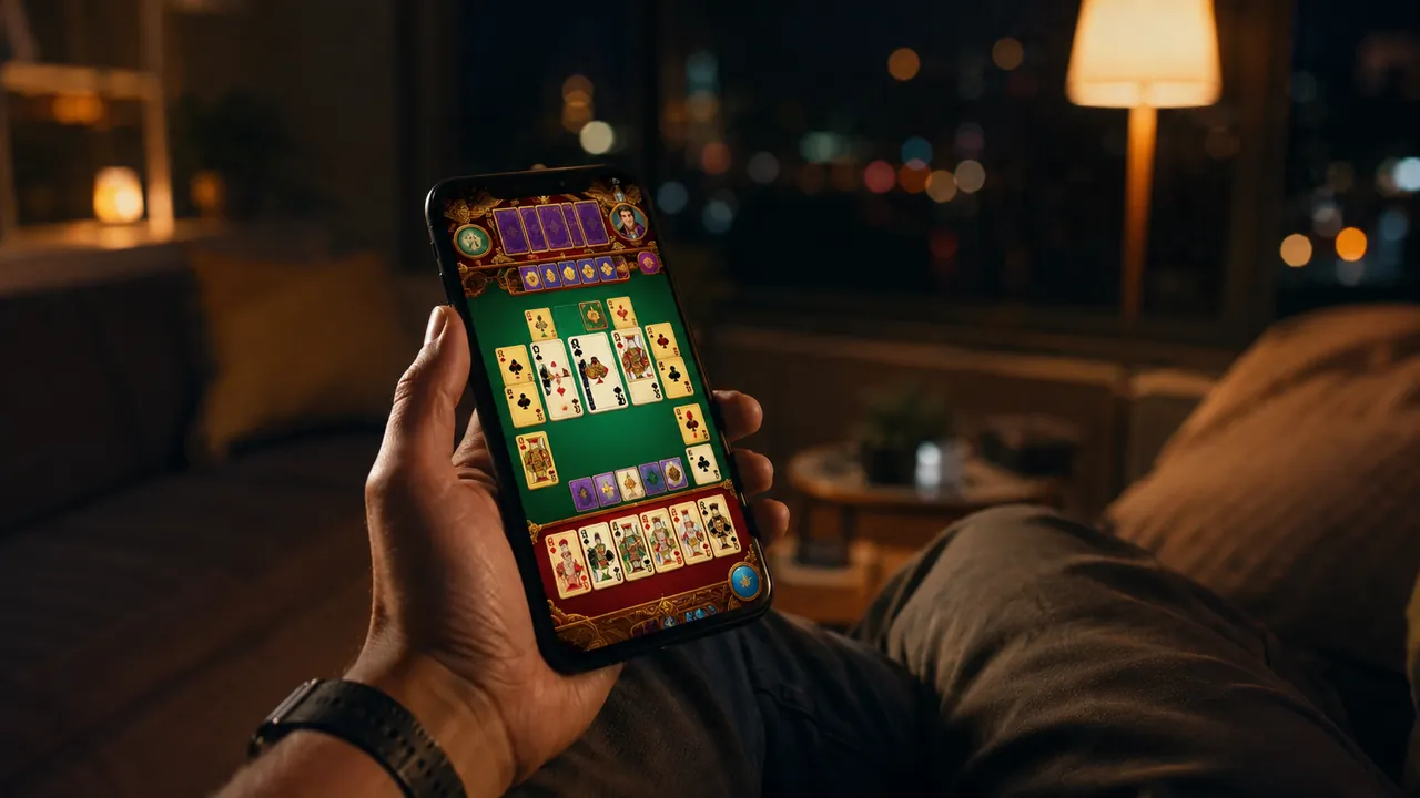 Telefonda mobil okey oyunu ekranı
